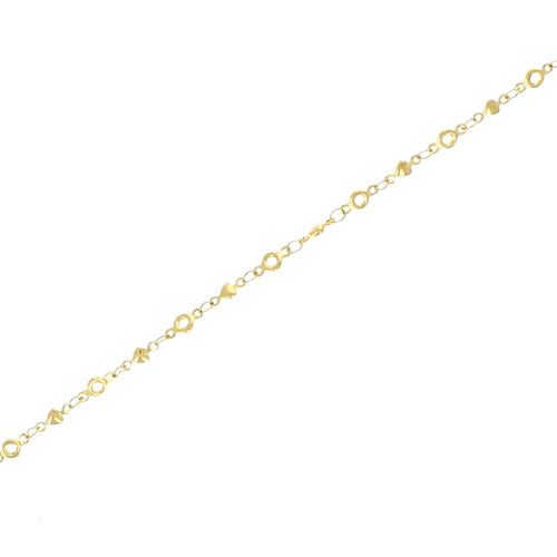 Chevillère cœur 23+4cm Acier Doré – Image 2