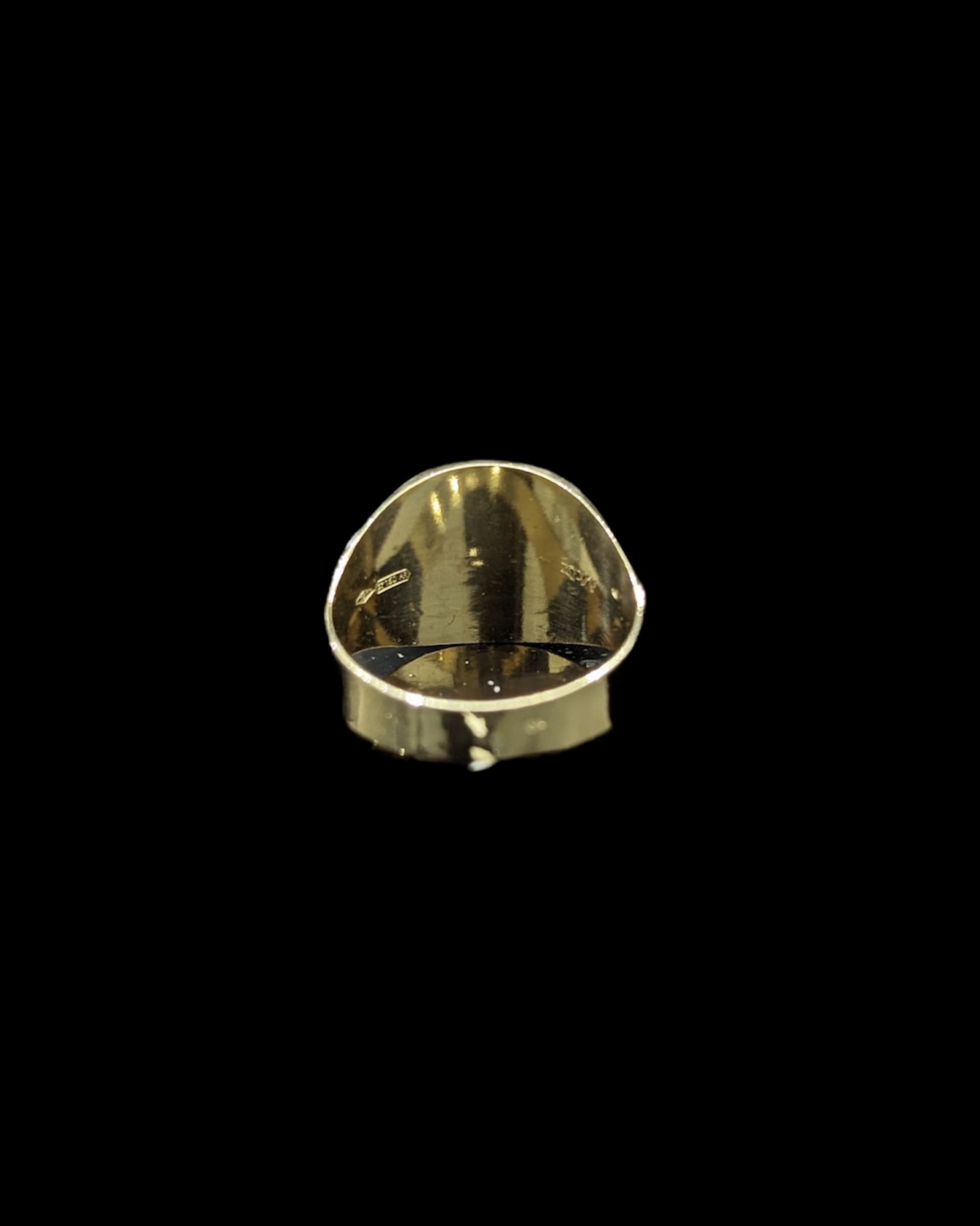 Chevalière Carrée Arrondie Demi Soleil – Image 2