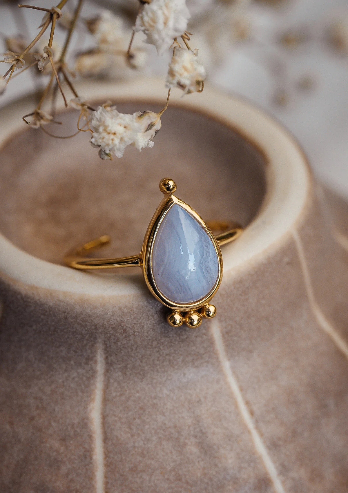 Bague Calcédoine Bleue - Voix Intérieure – Image 3