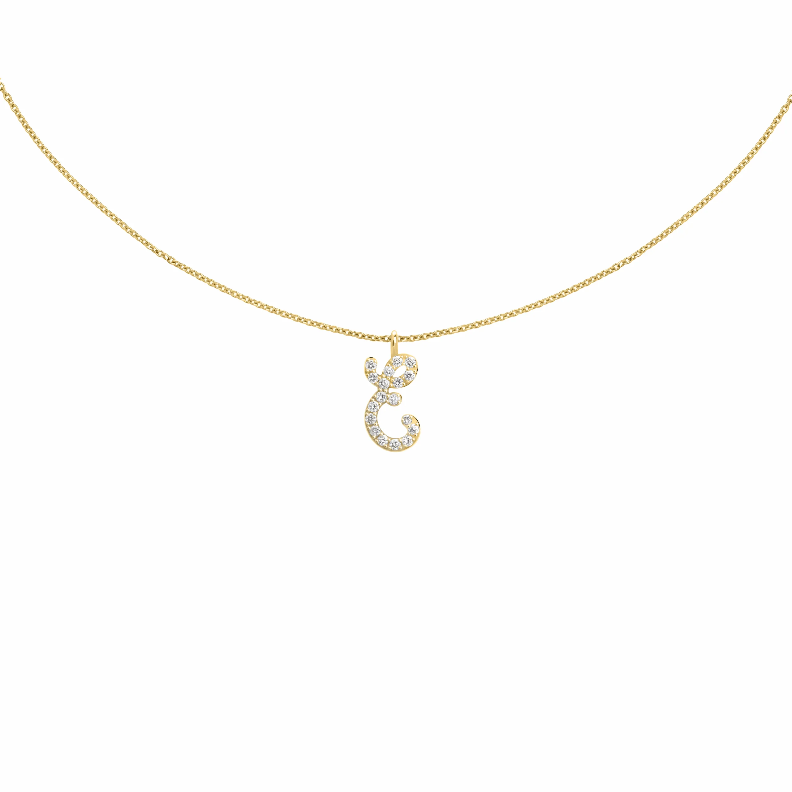 Pendentif en diamants Initiale – Image 3