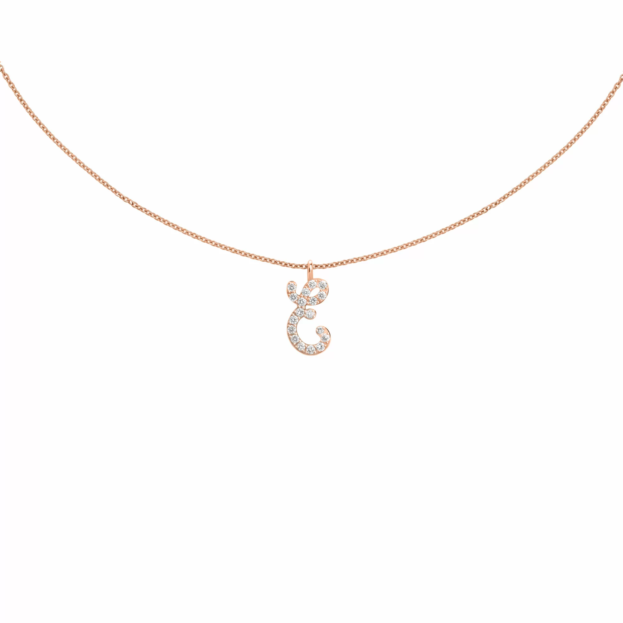 Pendentif en diamants Initiale – Image 4